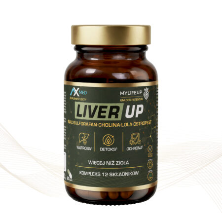 LIVER UP – suplement diety wspierający wątrobę, z NAC, choliną, ostropestem, LOLA i sulforafanem